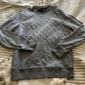 Banana Republic grey quilted sweater size L